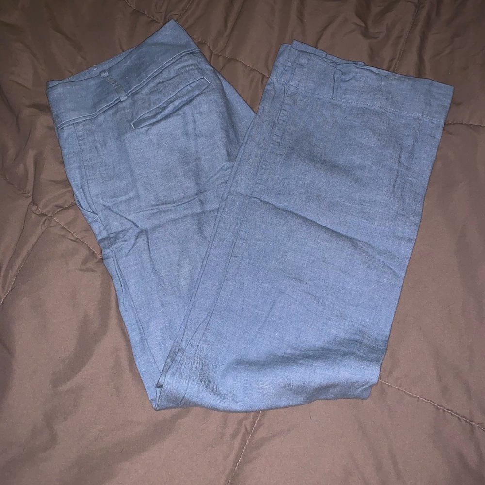 Chambray linen dress pant—Ann Taylor brand
